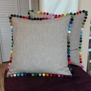 custom pillows with hand sewn trim