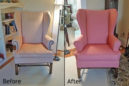 Wing chair slipcover