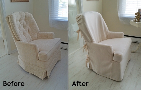 Casual armchair slipcover