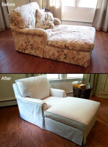 Chaise lounge slipcover