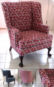 Wing chair slipcover