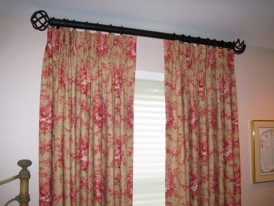 Pinch pleat drapes with Helser hardware
