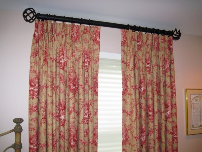 Pinch pleat drapes with Helser hardware